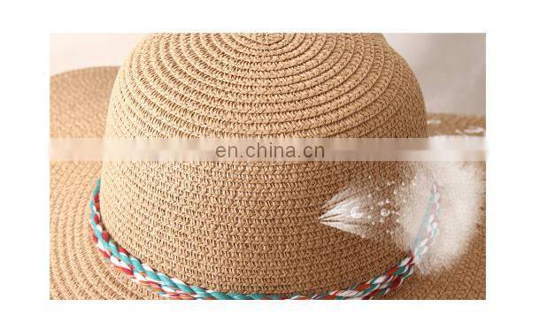 Parrel Truck Parent-Offspring Straw Hat Large Eaves Sunscreen Beach Hat
