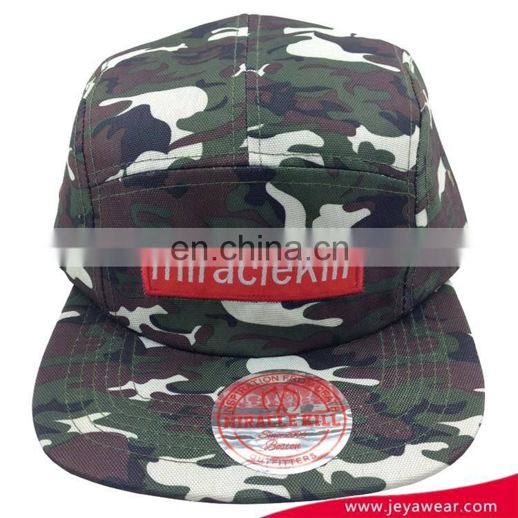 100% acrylic simple snapback cap fashionable floral snapback hat