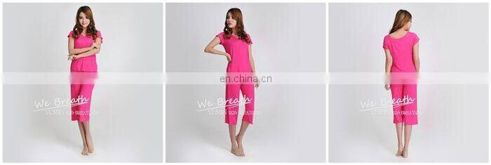 Women's Bamboo Jersey Spring Summer Pajama Lounge Pants 3/4 Length