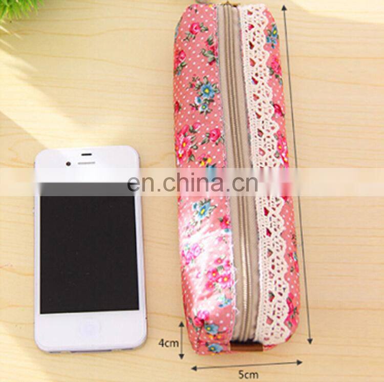 Beautiful vintage wood wind canvas pencil cases