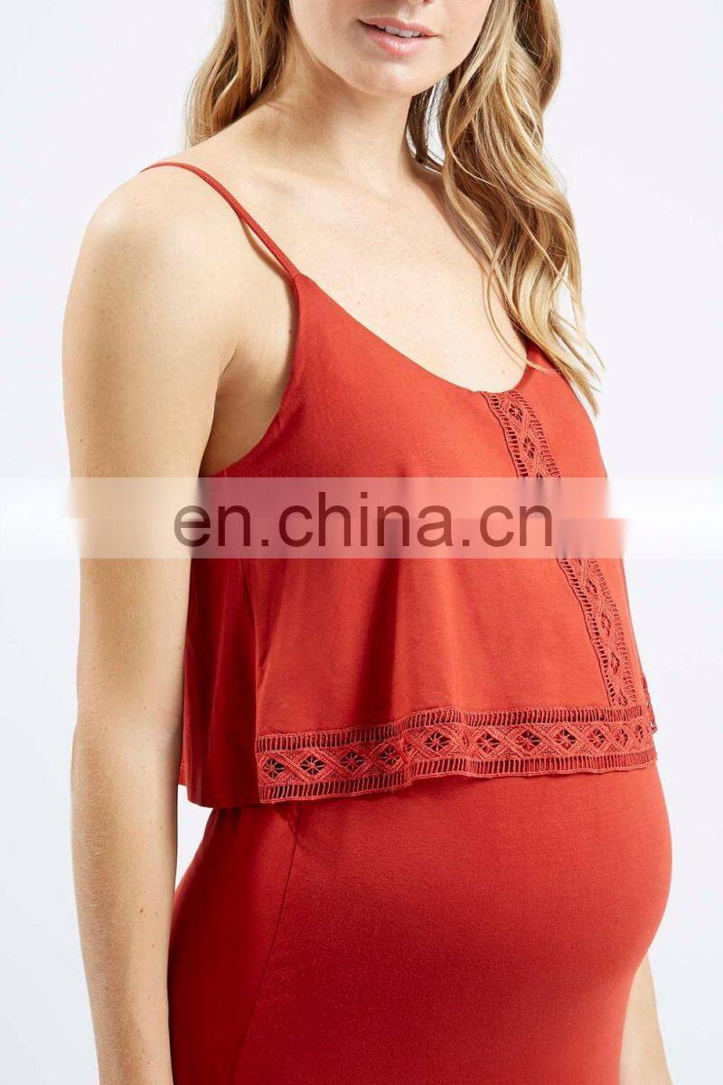 Wholesale Maternity Overlay Maxi Dress, long maternity dress for muslim