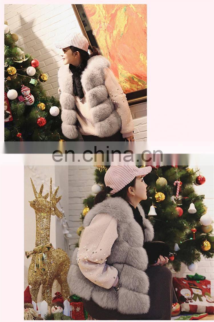 Factory Wholesale New Fashion Sleeveless Lady Winter Fur Vest Real Fox
