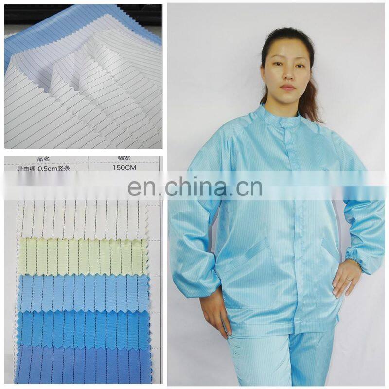 ripstop conductive anti-static cleanroom coverall cloth
