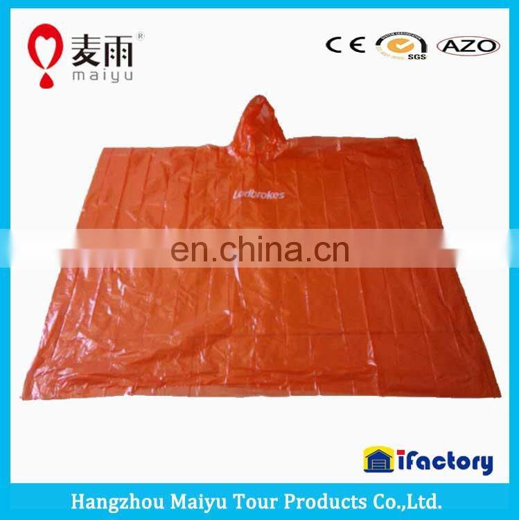 hot sell Full printing logo plastic rain poncho