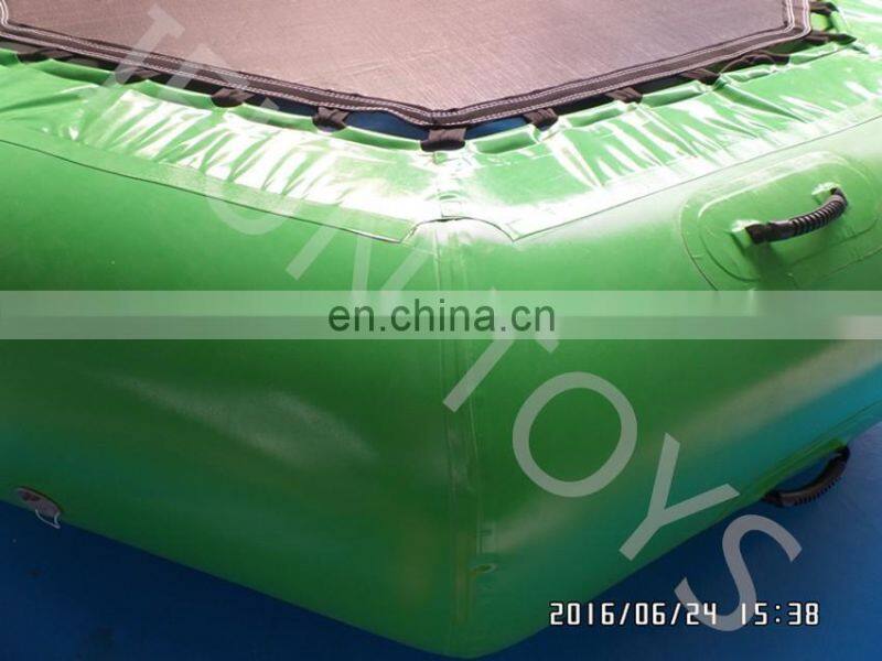 4meters cheap inflatable water jumping trampoline for children water park obstacles