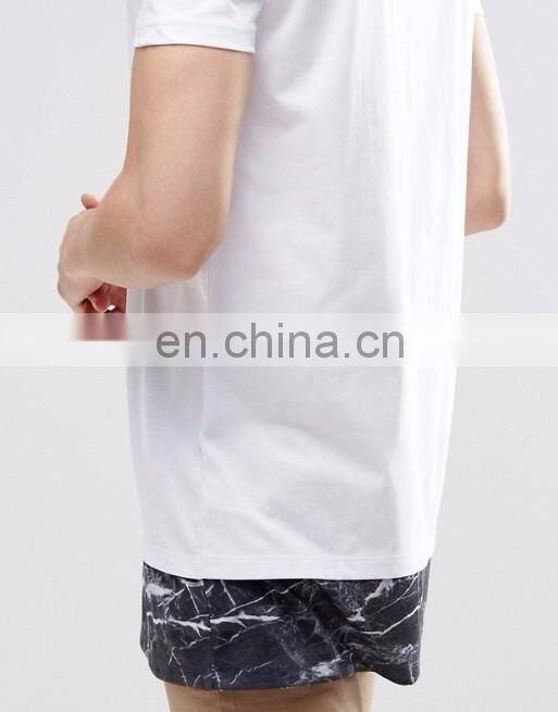 Hip pop high quality white custom your logo 100 cotton T-shirt