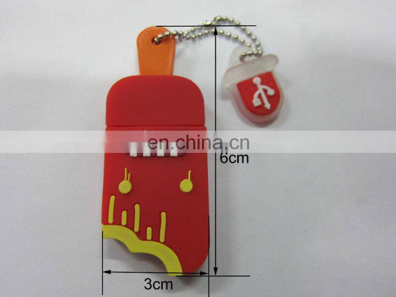 New cheap customize design red pvc 128gb bootable usb drive keychain