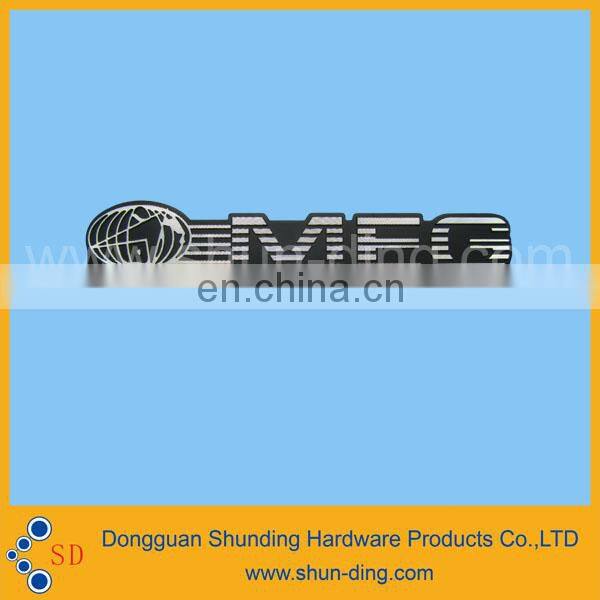 Decorative Metallic Diamond cutting Golden Custom Logo Nameplate