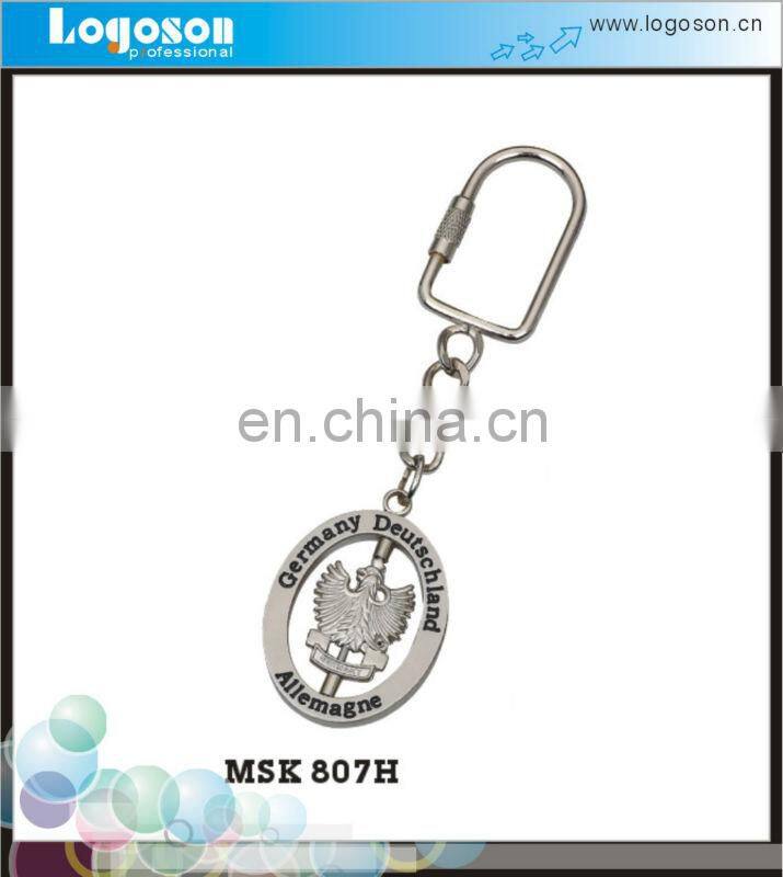 New Style Germany Souvenir Cheap Custom Metal Die Cut Keychains