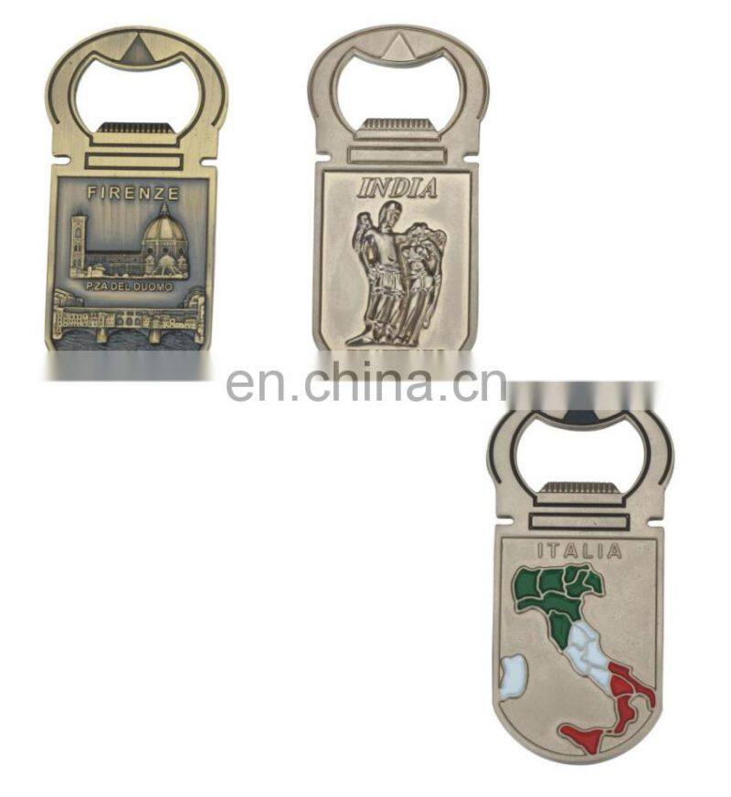 2014 new design zinc alloy souvenir custom logo alaska botttle opener keychain