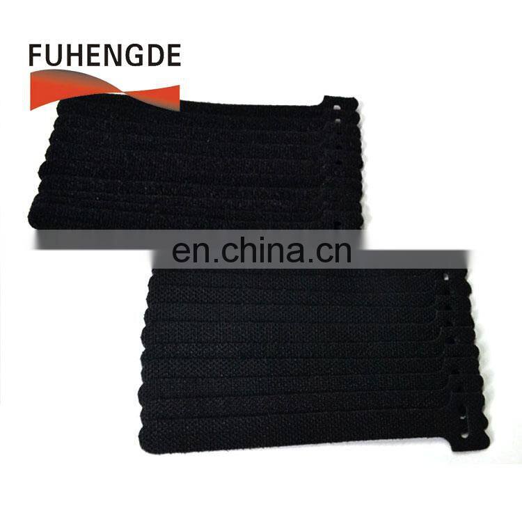 Black Strong Stickness Mushroom head hook back to back hook loop cable tie wrap