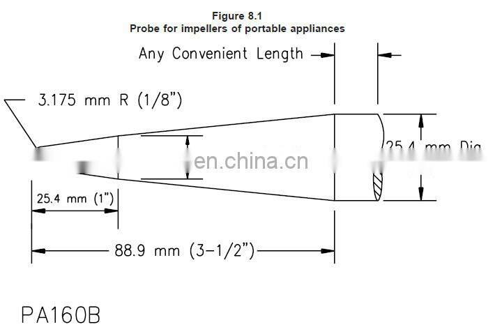 Laboratory equipment U L1278 Fig.9.1 PA160B test finger trap