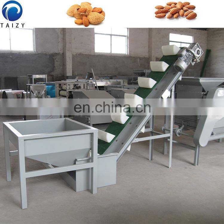 almond shelling cracking cracker sorter huller machine almond production line