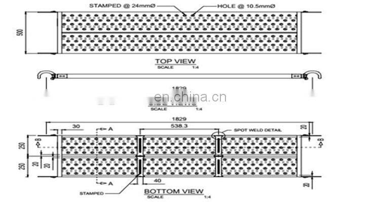 MD-37 Tianjin Shisheng Scaffolding Galvanized Steel Scaffold Plank For Hot Selling