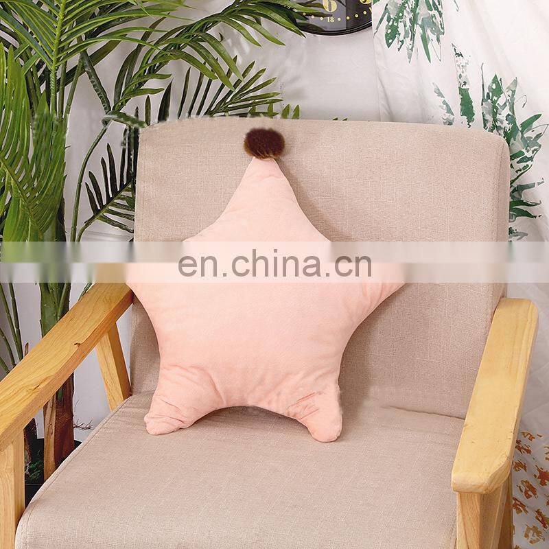 i@home Nordic Star Moon Love Crown Shaped Decorative Crystal Sofa Velvet Cushion Pillow