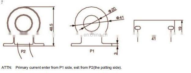 ACREL measuring transformer AKH-0.66 W-20 with rated current 5A ratio 20mA
