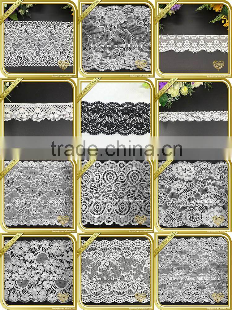Wholesale elastic tissu en dentelle guipure french lace trim FLL-048
