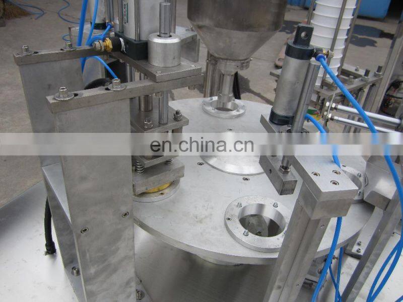Automatic Rotary Cup Filling Sealing Machine for Yogurt with Aluminum film