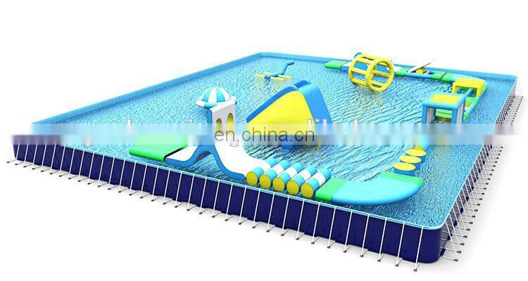 Popular Factory Adult Large Obstacle Course Swimming Pool Inflatable Water Park Obstacle Course For Sale