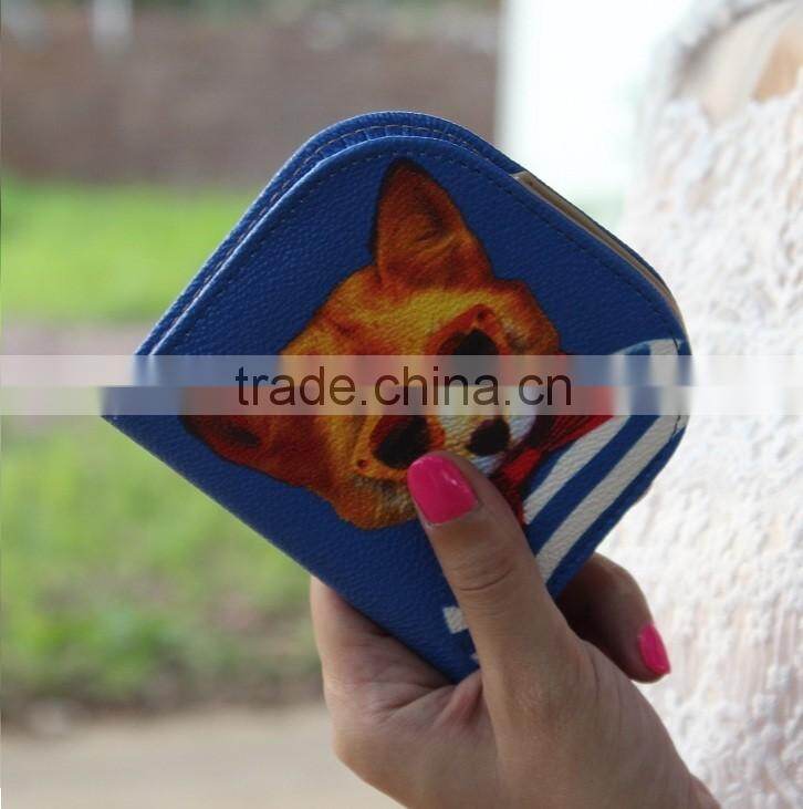 Newest simple Lovely Model PU leather Wallet Cartoon and animal Billetera Cartera for women para dama Mujer