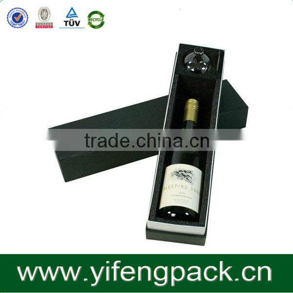 Hot Sale Leather Wine Bottle Holder Gift Box For Single Bottle With Wine Tool Set