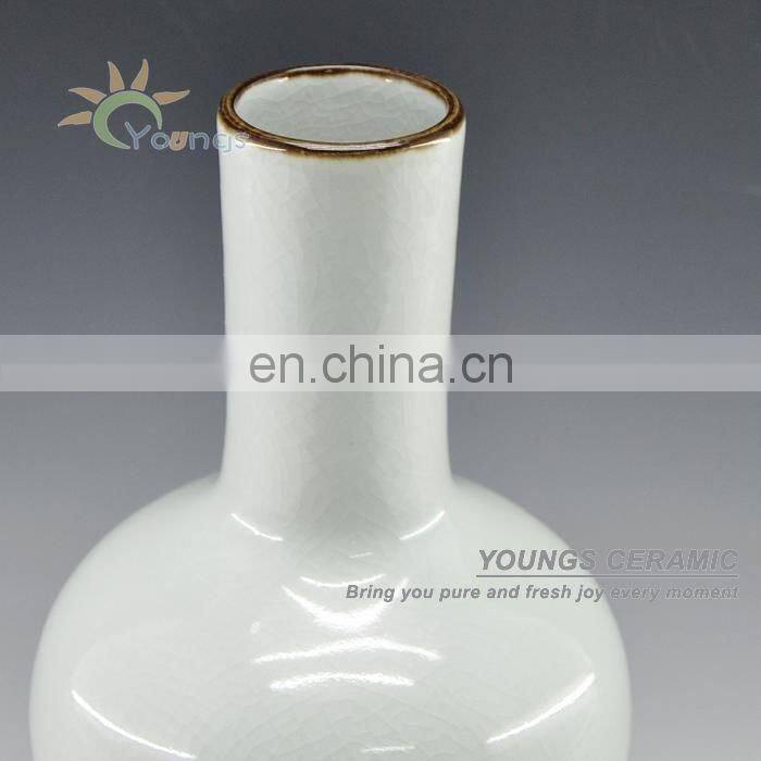 Crackled White Glaze Ceramic Wholesale Retail Vases