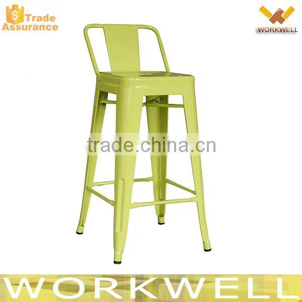 WorkWell industrial metal frame stackable bar chair Kw-St14