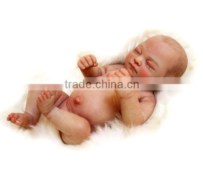 full body soft vinyl silicone sleep bebe reborn baby doll kits BB-2 for sale