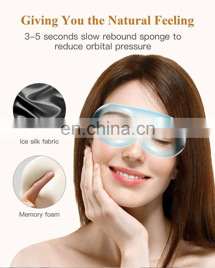 Sleep Mask 100% Blackout 3D Contoured Eye Mask with Adjustable Strap for Sleeping Comfortable & Soft Night Blindf