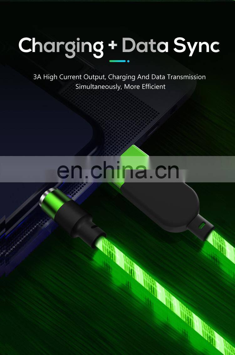 Led Luminous Lighting Mobile Phone Fast Charging Usb Magnetic Data Cable