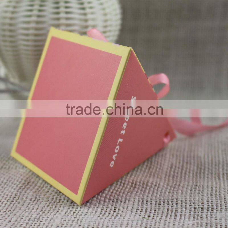 2016 Various Colors Creative Triangle Assembly Wedding Candy Box