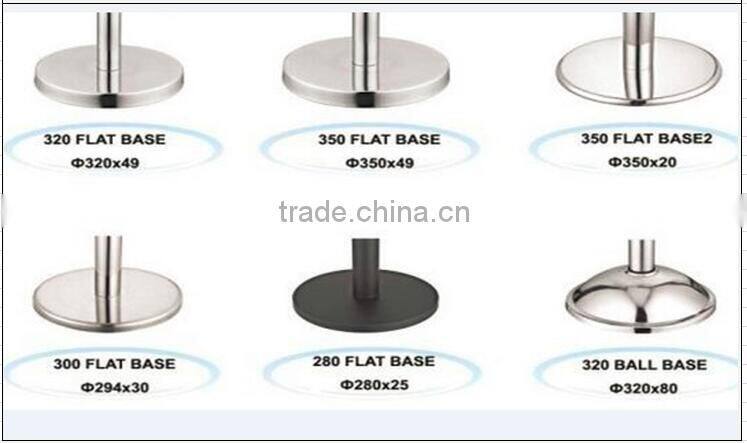 Stainless Steel Mirror Polished Retractable Belt Stanchion Crowd Barrier