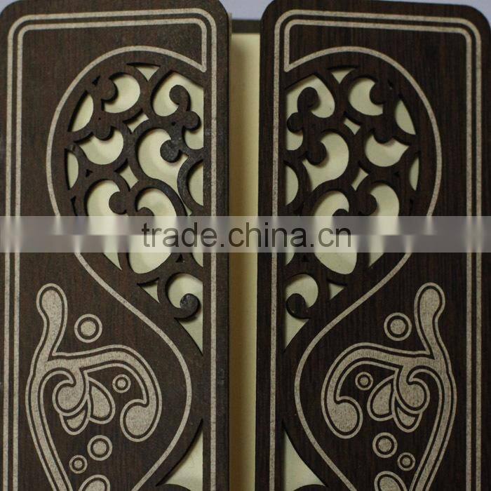 New Item Fancy Indian Wooden Wedding Invitation Cards