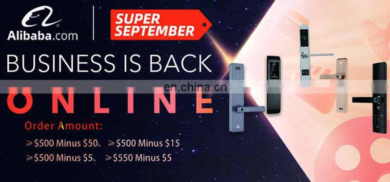 High Security Fingerprint Open Smart Door Lock With Automatic Alarms for wooden door anti - theft door