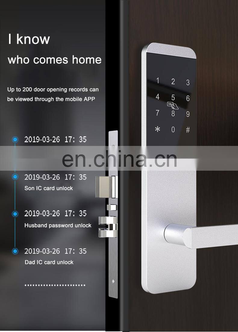 Security Ble Ttlock App Rfid Card Electronic Digital Hotel Lock For Hotel Apartment Airbnb