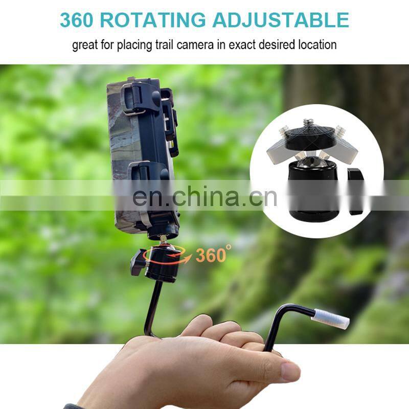 360 Degree Hunting Trail Camera mount bracket screw Tree Mount for Wildlife Game Cameras Solar Panles Charger Kits