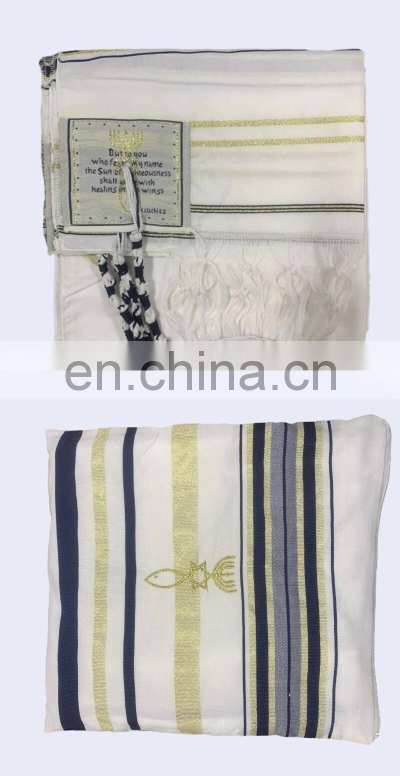 Large Polyester Prayer Shawl Arab Scarf Prayer Pentacost Israel Prayer Talit Shawls Isreal