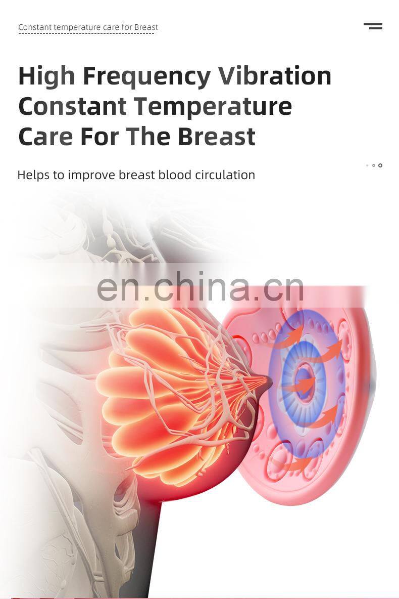 Wireless Silicone Chest Massager Red Blue Light Lactation Massage Care Hot Vibrating Breast Massager Machine