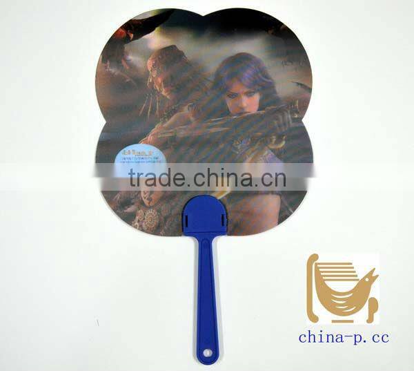 Fansional 3D lenticular hand fan,plastic promotional advertising fan
