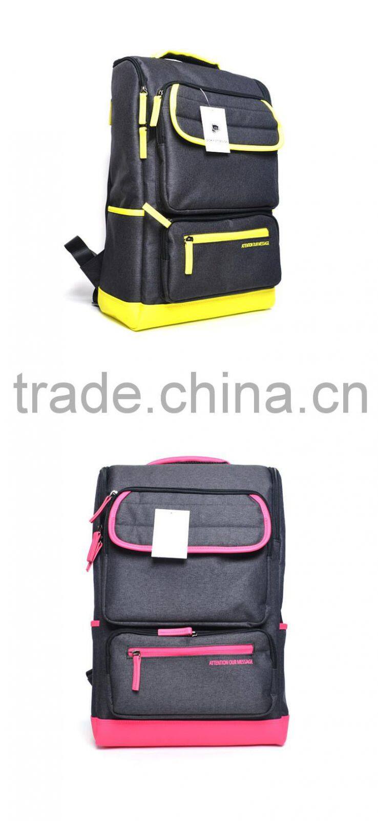 canvas school backpack laptop backpack 600D backpack Europe korea fashion backpack