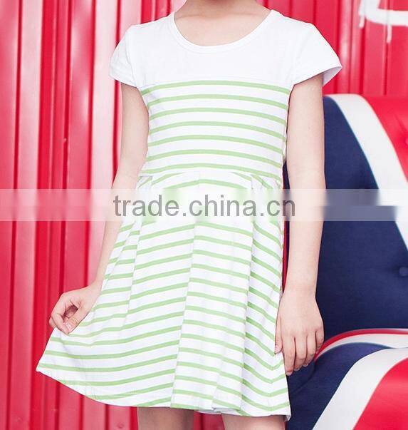 New product 2014 stripe baby girl summer dress/baby dress new style clothing factories in china