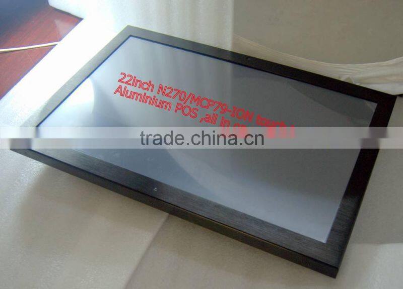 wholesale 22 inch N270 touch all in one desktop factory with Atom N270, 1.6G, fanless, VESA standard all in one computer