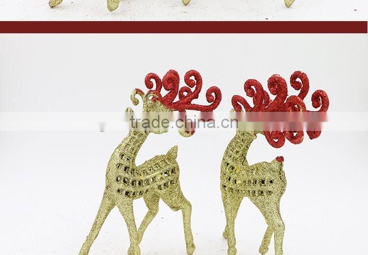 Christmas Tree Ornaments Sticky Powder Santa Elk Enfeites De Natal Adornos Navidad Craft Christmas Tree Decoration Wholesales