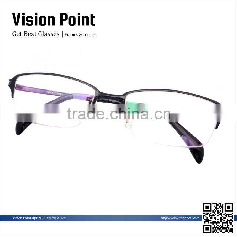 Custom made pure titanium half rim men glasses frames