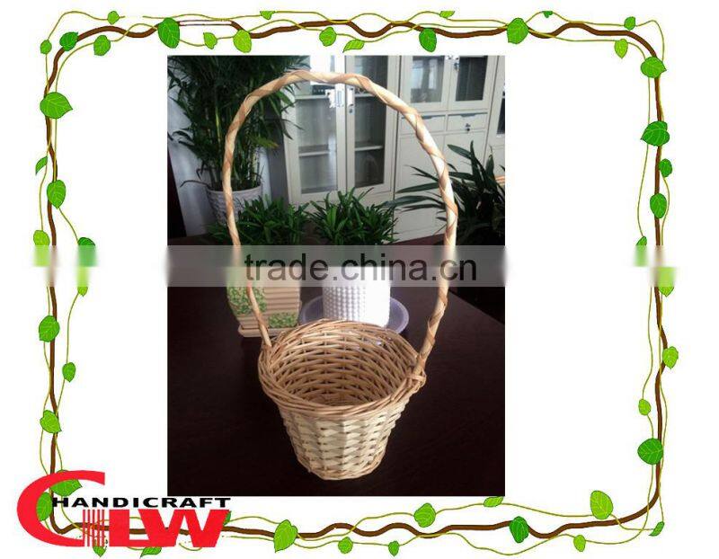 wicker picnic basket,basket,1 PC wood chip and split willow basket with handle