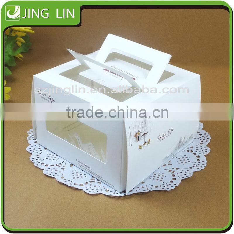Custom food packing box with handle
