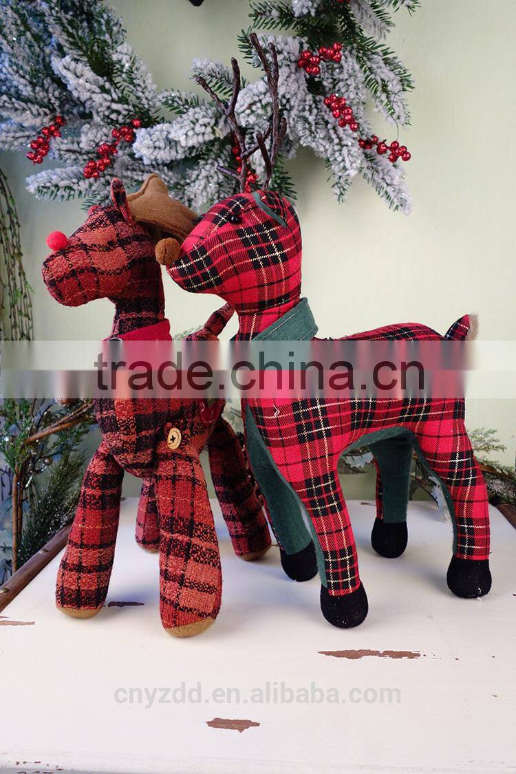New Design Stuffed Cloth Reideer Toy for Christmas/Wholesale Stuffed Standing Moose/Soft Christmas Toy Fabricc Art Reindeer