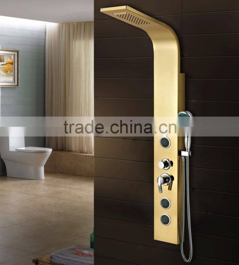 304 Stainless Steel Yellow WALL Mounted Shower Panel ASP072