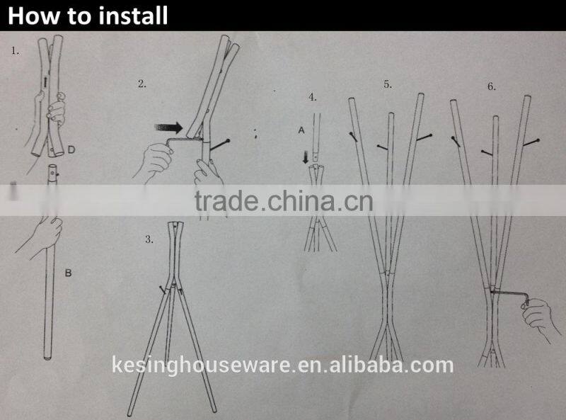 Pretty and Tree shape Steel matel balcony coat dryer rack