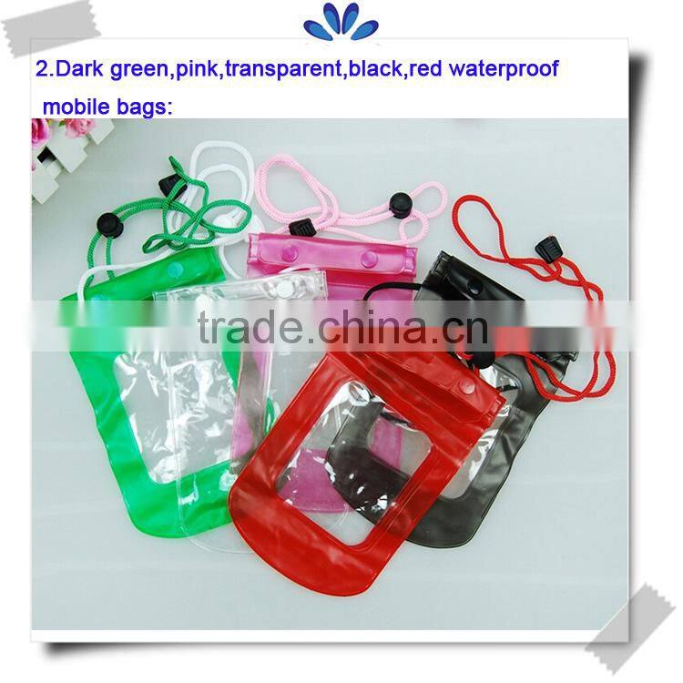 High quality promotion custom printed PVC cell phone waterproof bag